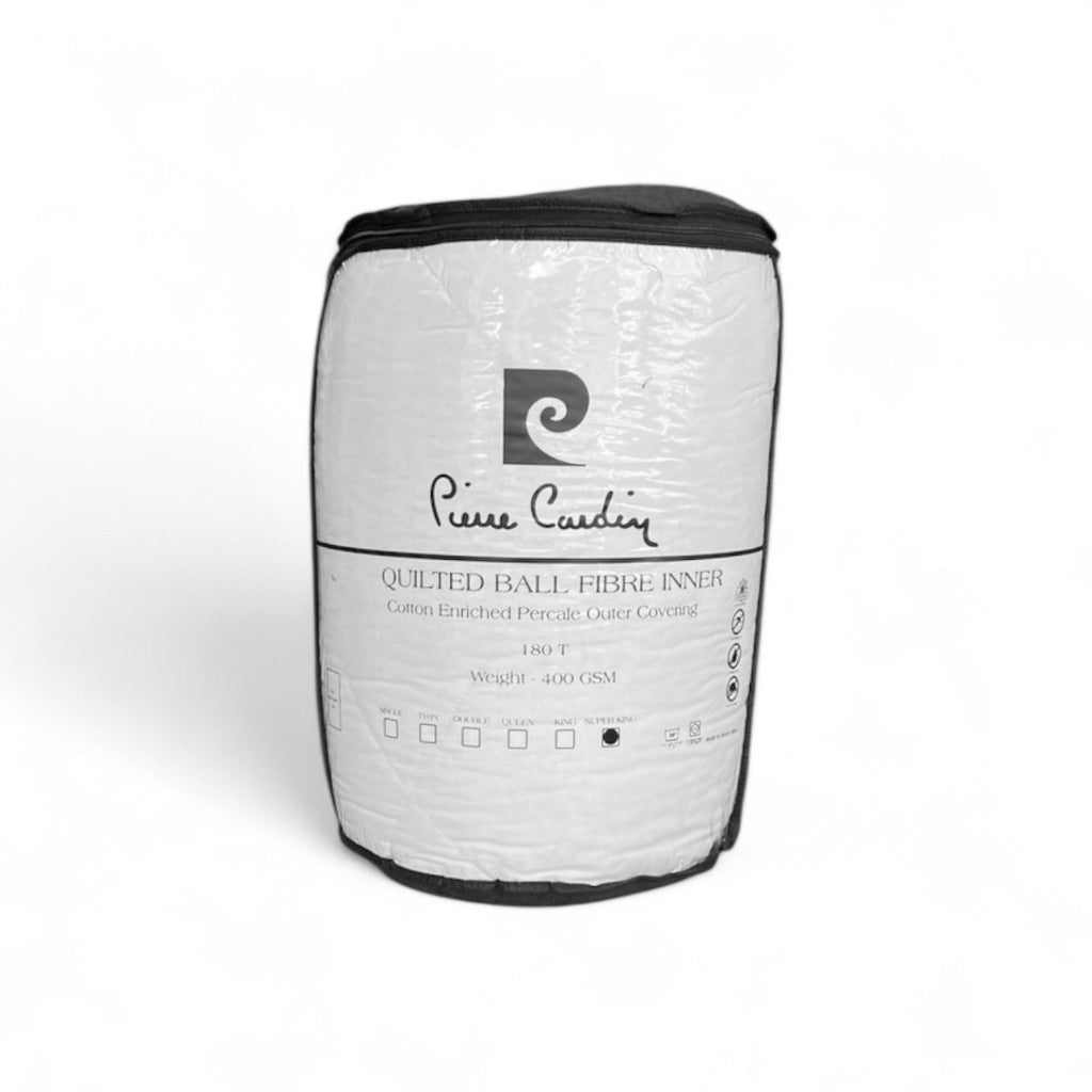 Pierre Cardin 180TC Cotton Enriched Quilted Ball Fibre Duvet Inner - 400GSM - Style Phase Home