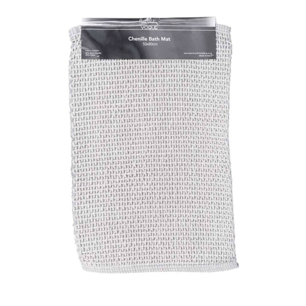 Pierre Cardin Chenille Bath Mat - 50 x 80 cm - Style Phase Home