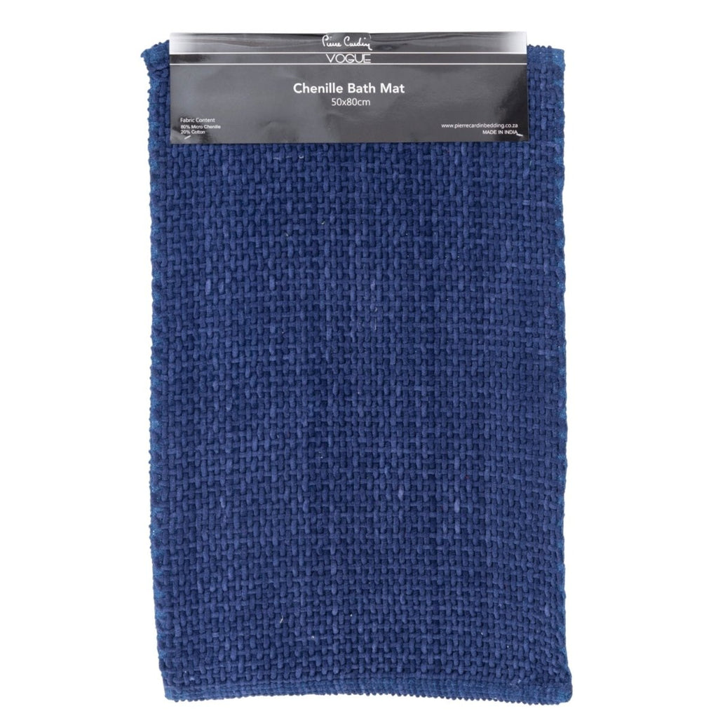 Pierre Cardin Chenille Bath Mat - 50 x 80 cm - Style Phase Home