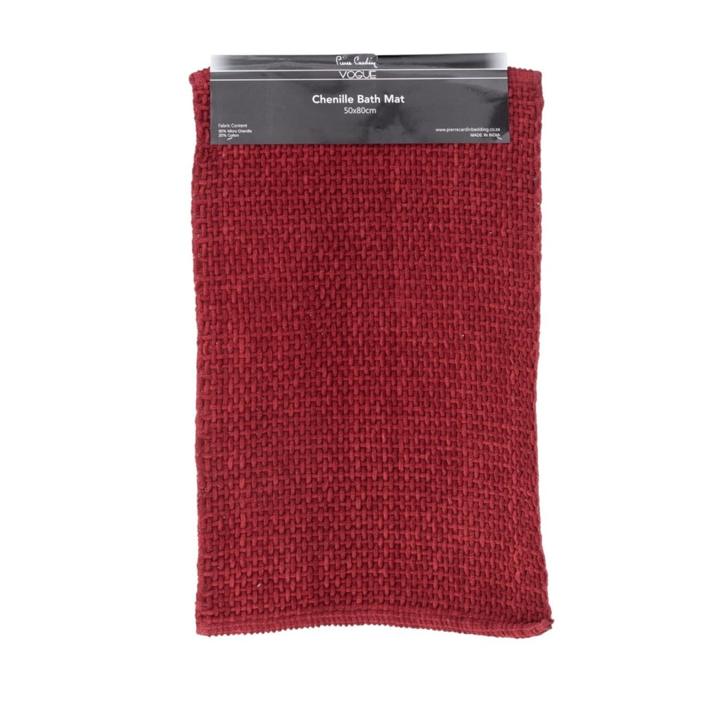 Pierre Cardin Chenille Bath Mat - 50 x 80 cm - Style Phase Home