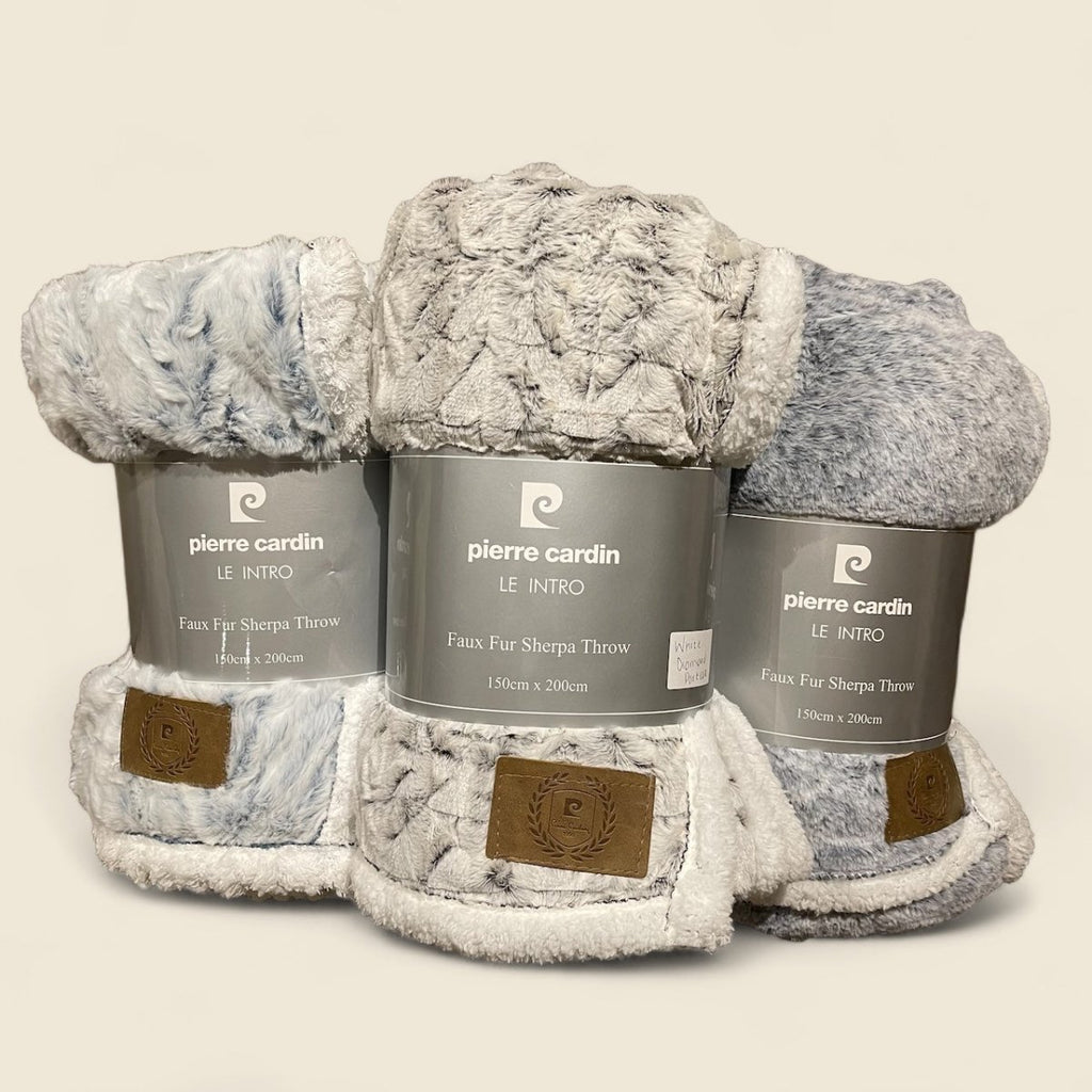 Pierre Cardin Faux Fur Throw 150 x 200cm Style Phase Home