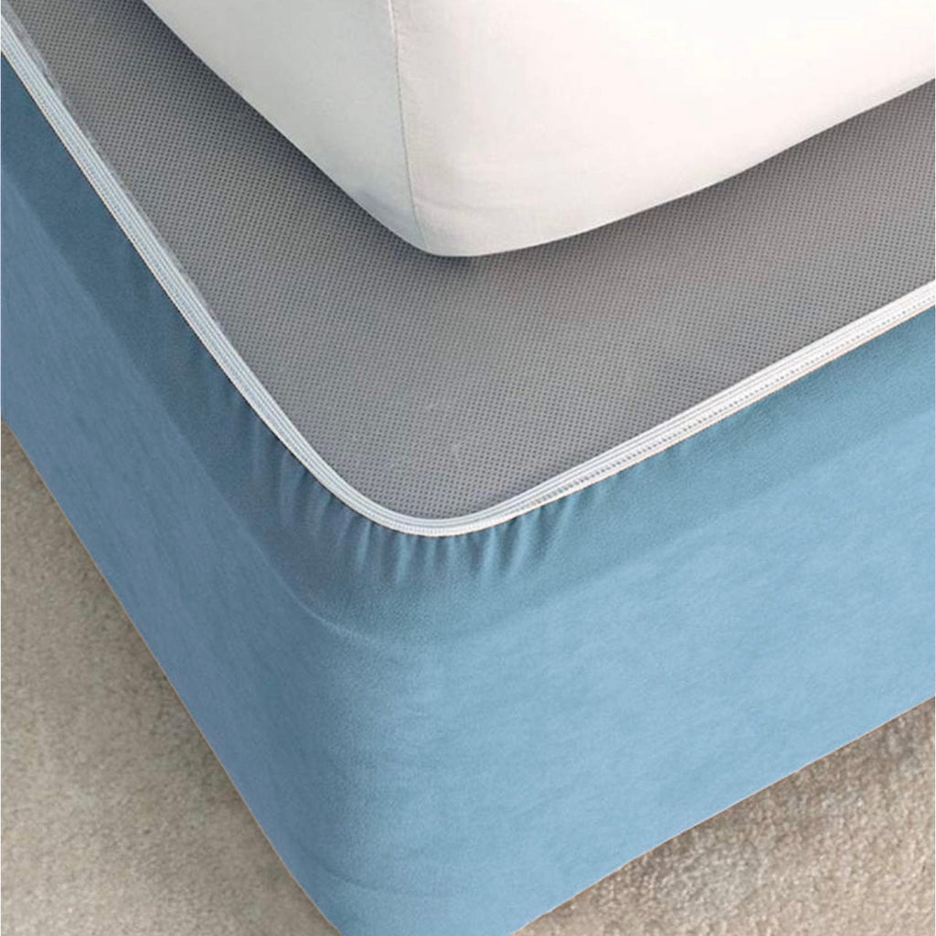 Pierre Cardin Faux Suede Base Wraps - Smoke Blue - Style Phase Home
