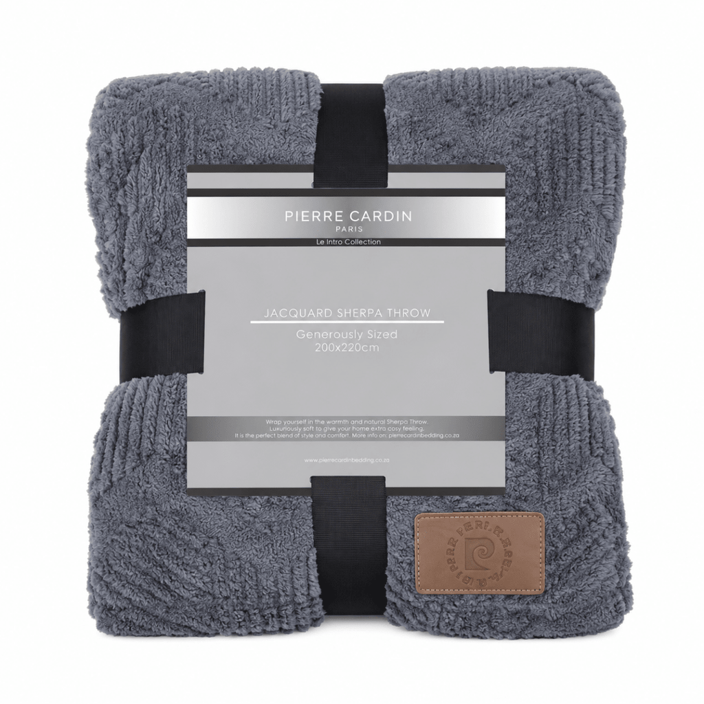 Pierre Cardin Jacquard Sherpa Throw - 200 x 220 cm - Home Phase
