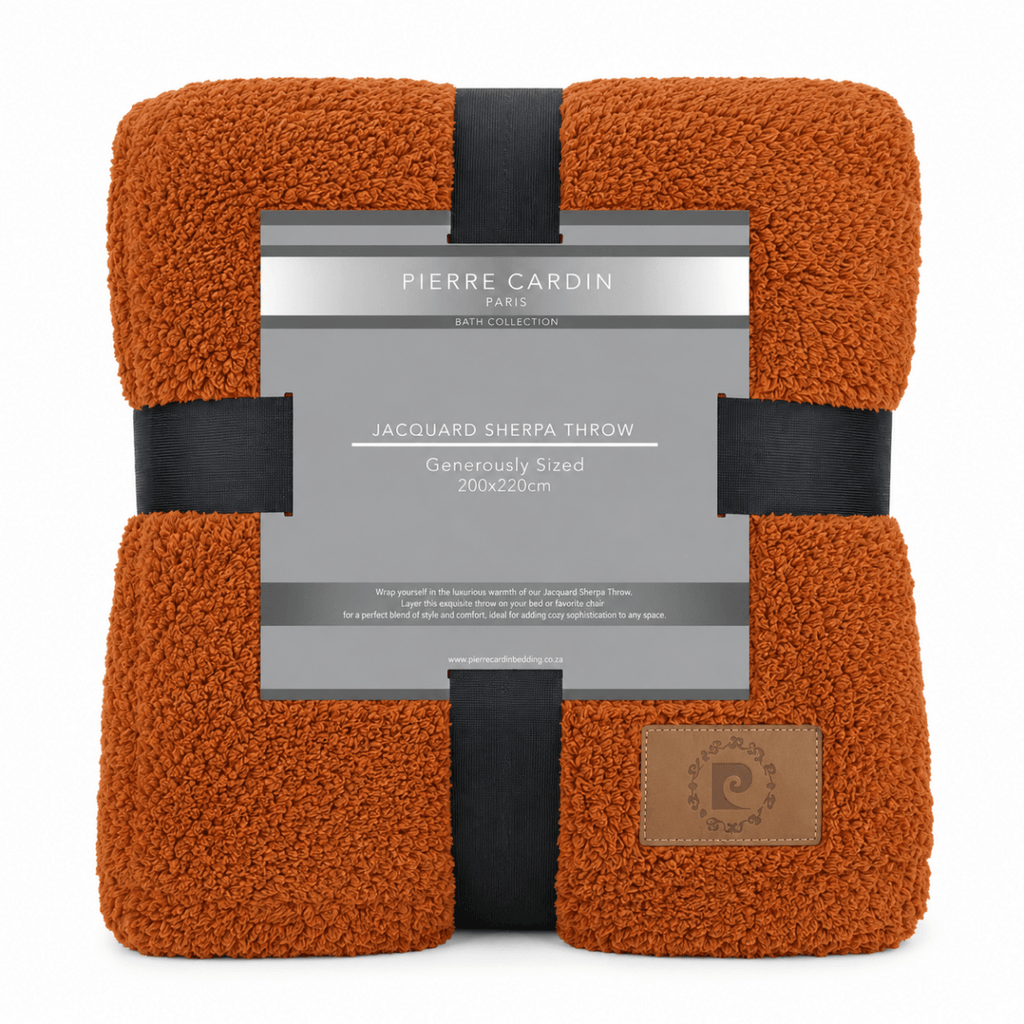 Pierre Cardin Jacquard Sherpa Throw - 200 x 220 cm - Home Phase