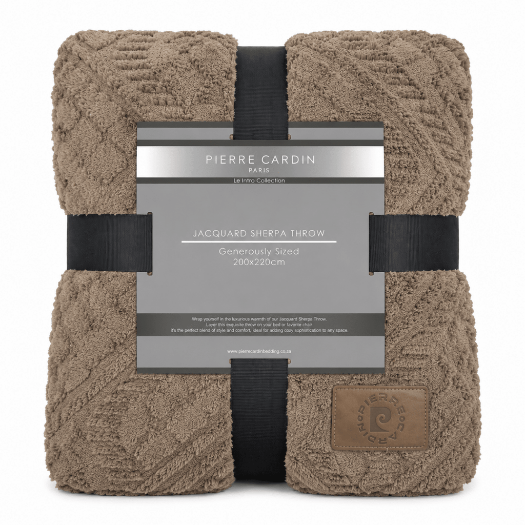 Pierre Cardin Jacquard Sherpa Throw - 200 x 220 cm - Home Phase