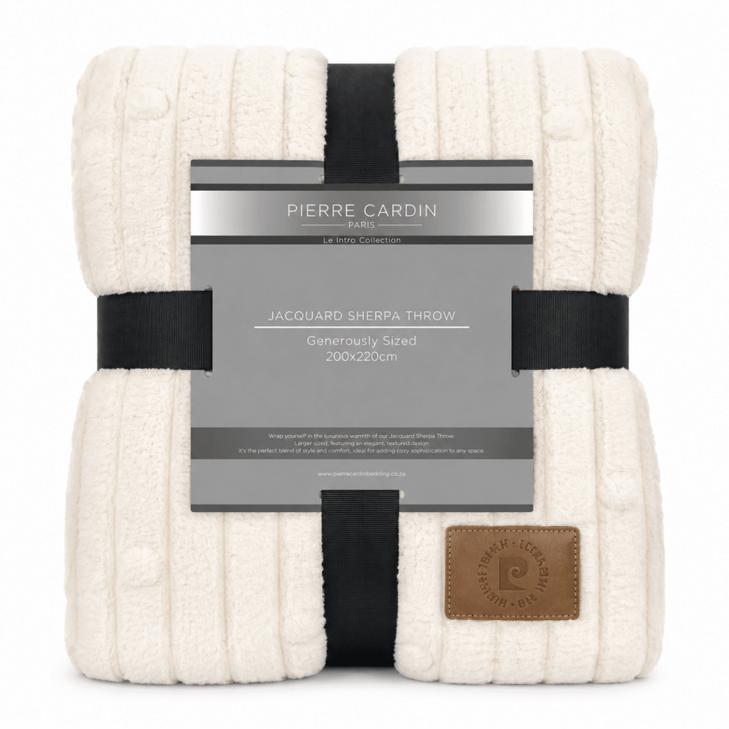 Pierre Cardin Jacquard Sherpa Throw - 200 x 220 cm - Home Phase