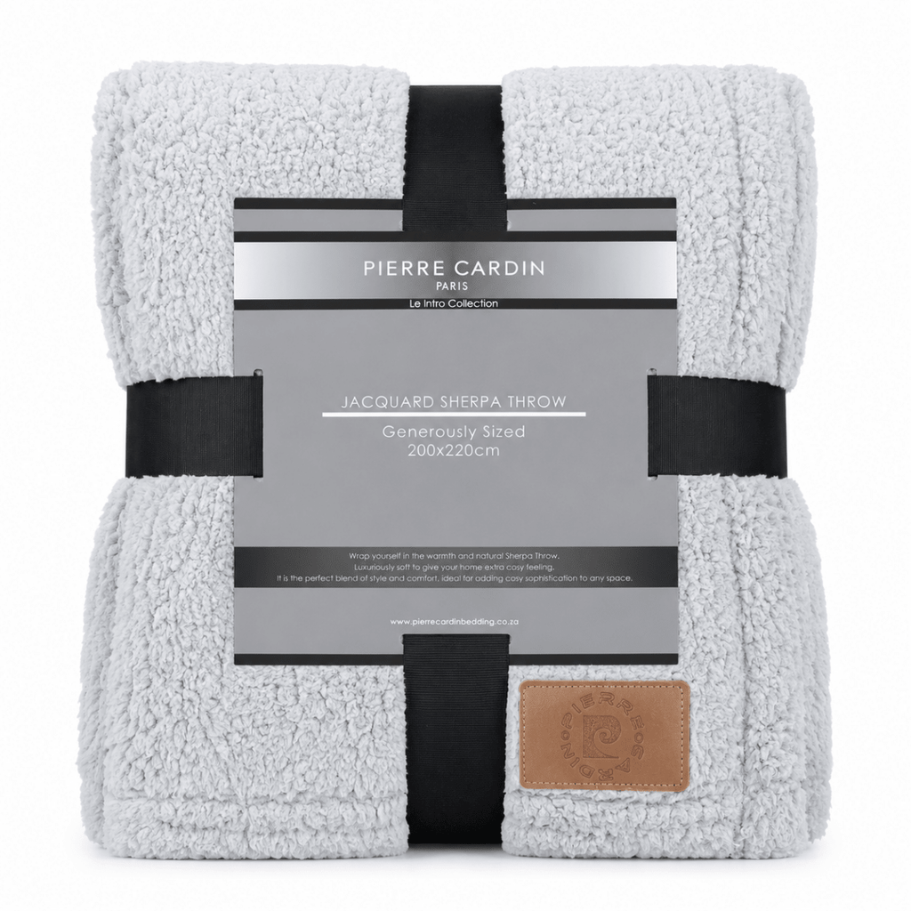 Pierre Cardin Jacquard Sherpa Throw - 200 x 220 cm - Home Phase
