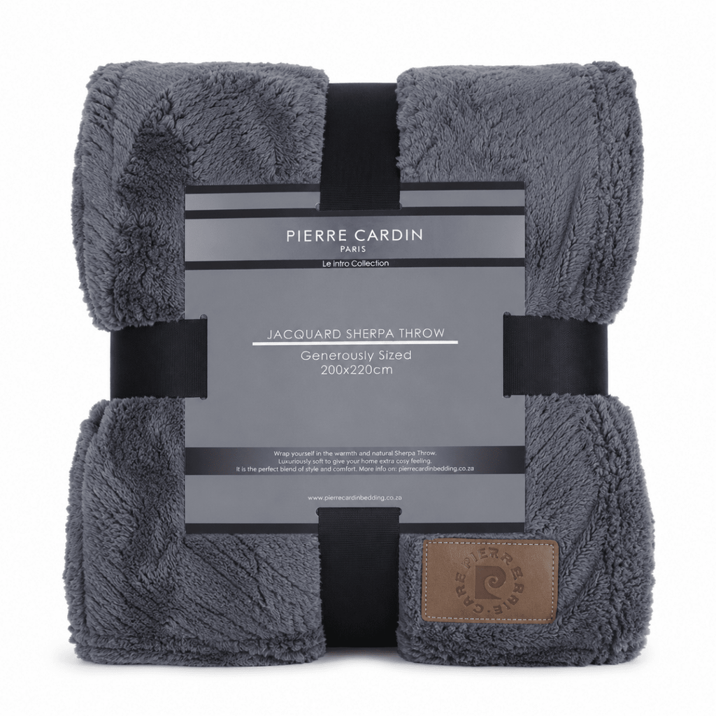 Pierre Cardin Jacquard Sherpa Throw - 200 x 220 cm - Home Phase