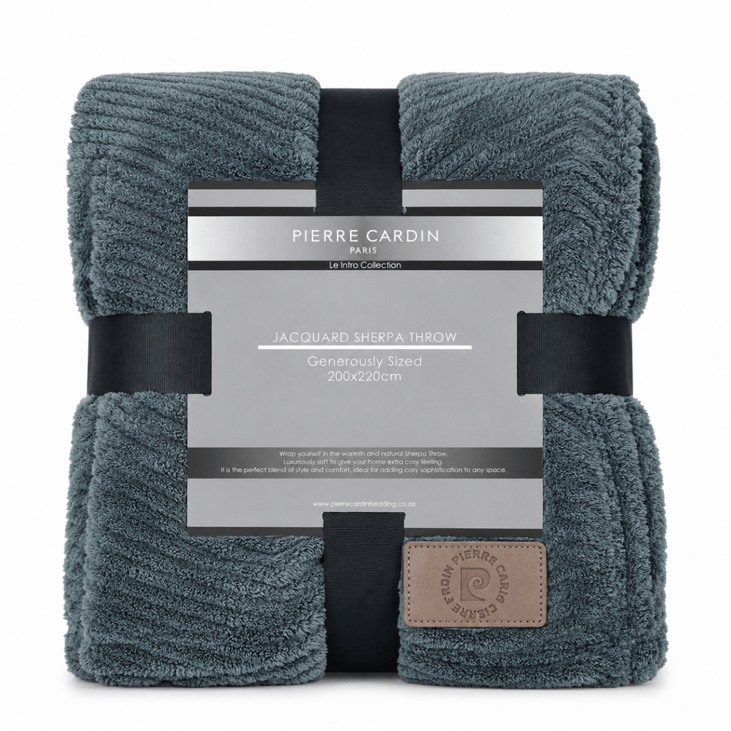 Pierre Cardin Jacquard Sherpa Throw - 200 x 220 cm - Home Phase