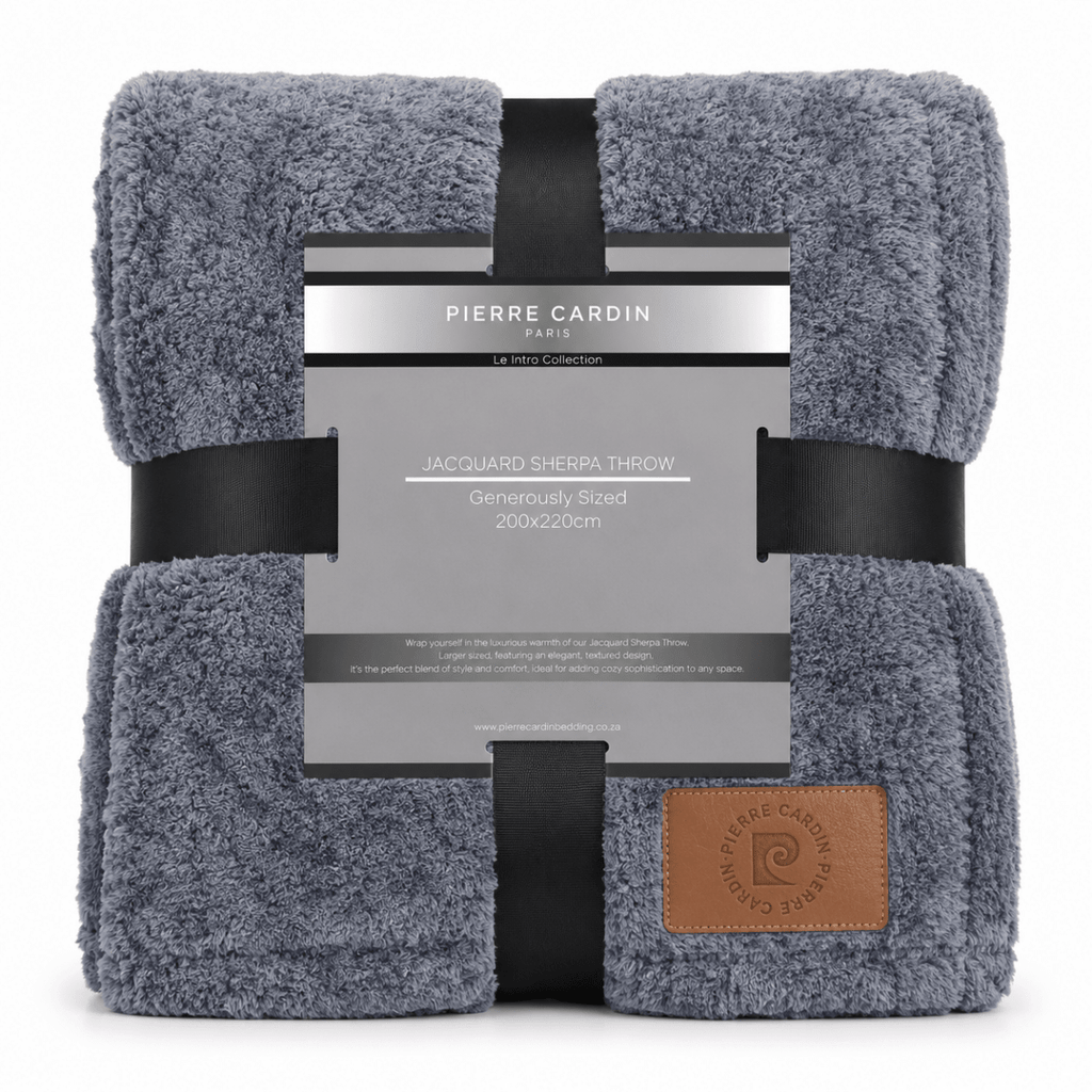 Pierre Cardin Jacquard Sherpa Throw - 200 x 220 cm - Home Phase