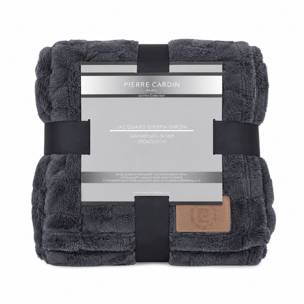 Pierre Cardin Jacquard Sherpa Throw - 200 x 220 cm - Home Phase