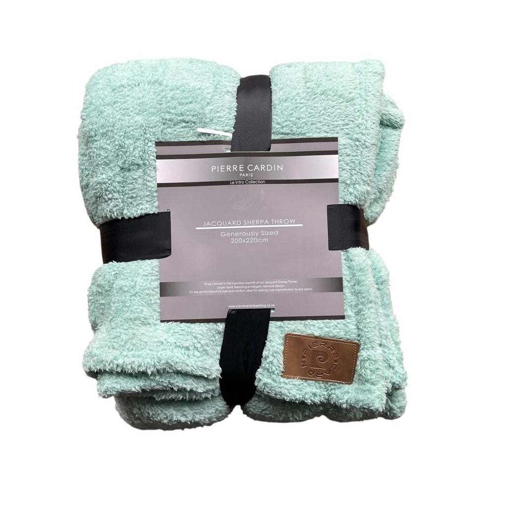 Pierre Cardin Jacquard Sherpa Throw - 200 x 220 cm - Queen - Style Phase Home