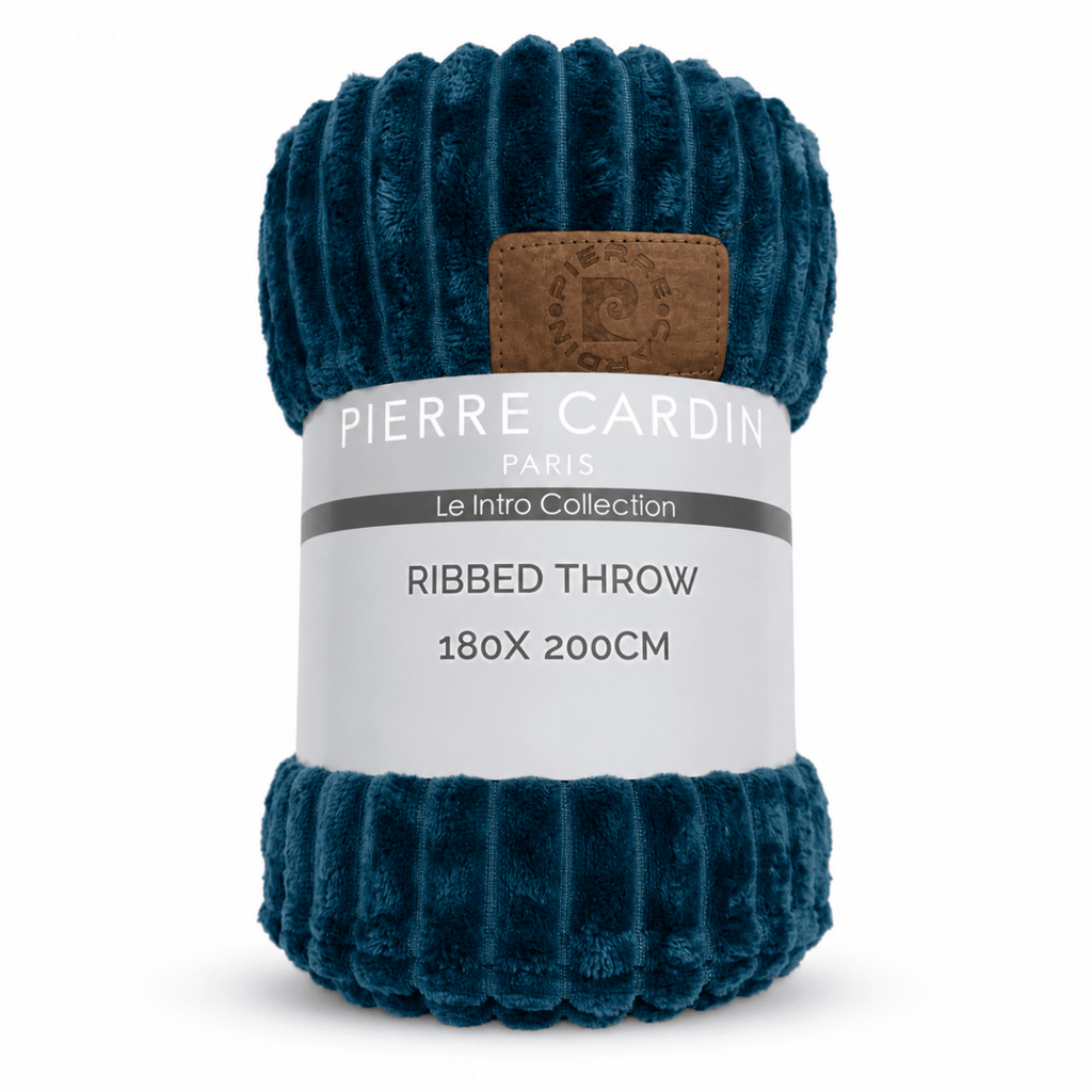 Pierre Cardin Soft Ribbed Throw - 180 x 200 cm - Home Phase