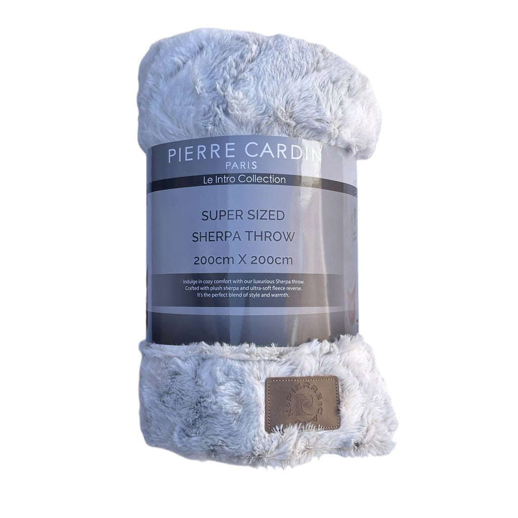 Pierre Cardin Super Soft Sherpa Throw - 200 x 200 cm - Style Phase Home