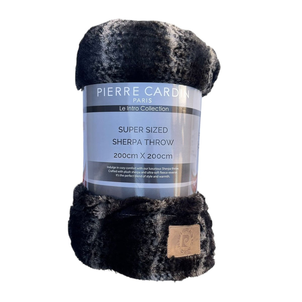 Pierre Cardin Super Soft Sherpa Throw - 200 x 200 cm - Style Phase Home