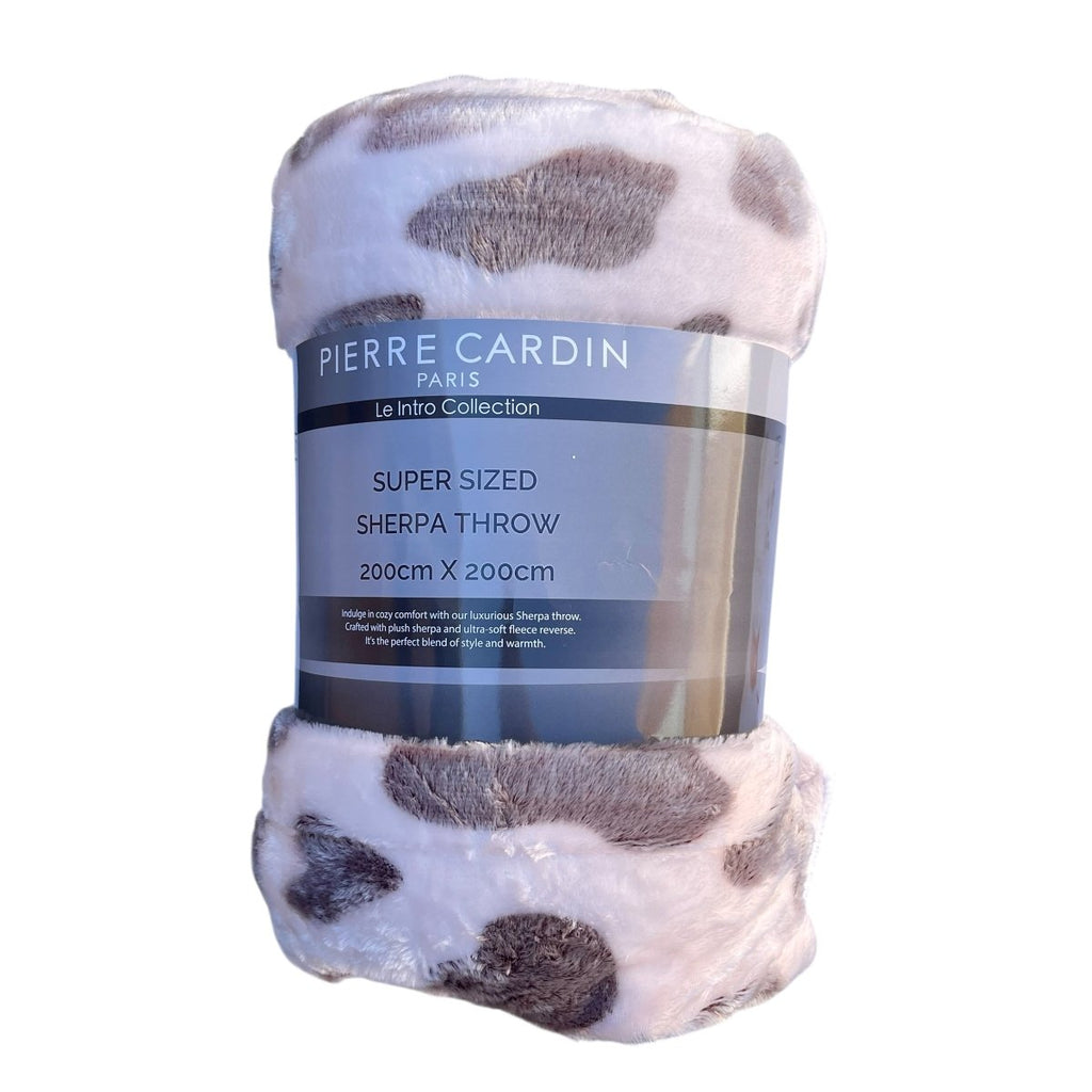 Pierre Cardin Super Soft Sherpa Throw - 200 x 200 cm - Style Phase Home