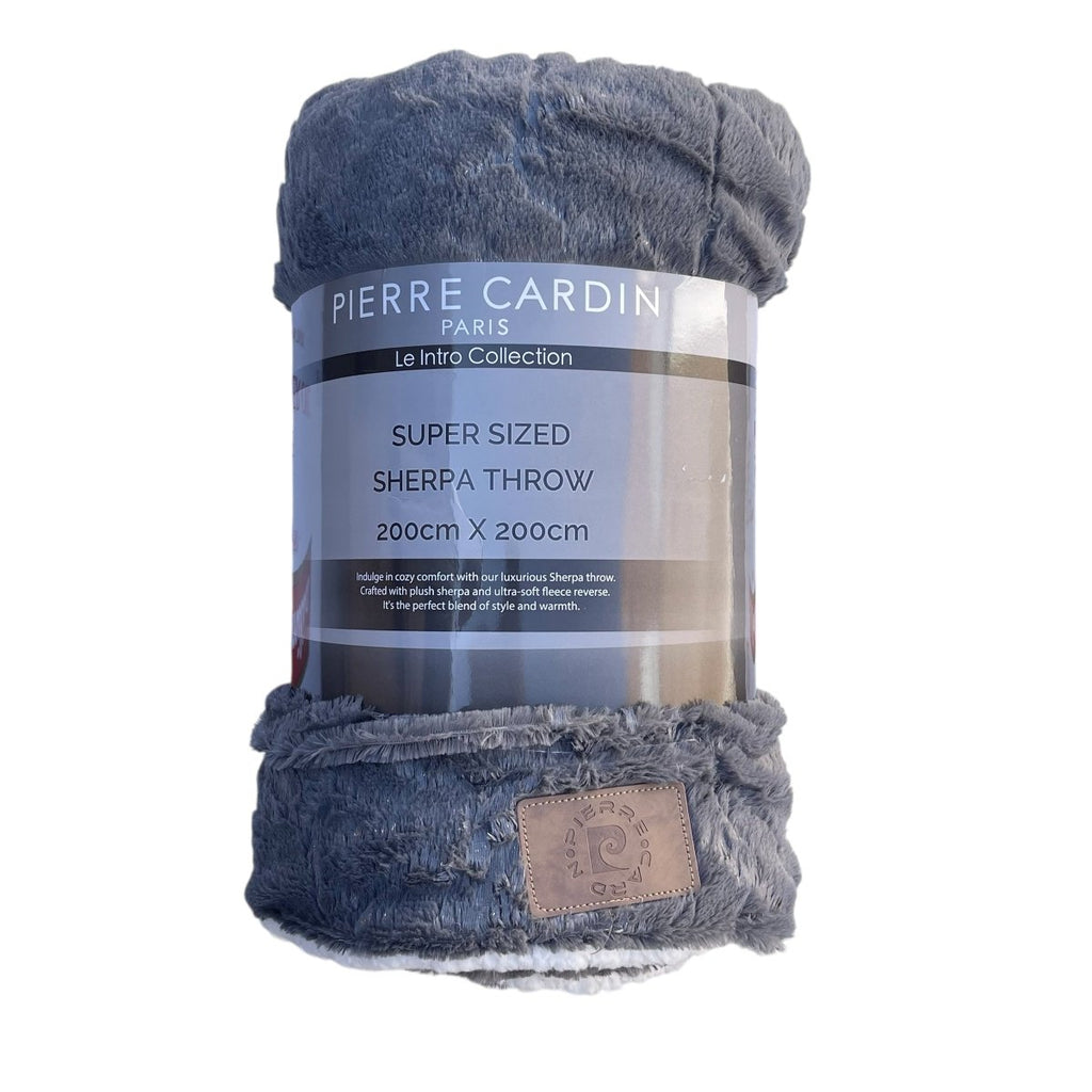 Pierre Cardin Super Soft Sherpa Throw - 200 x 200 cm - Style Phase Home