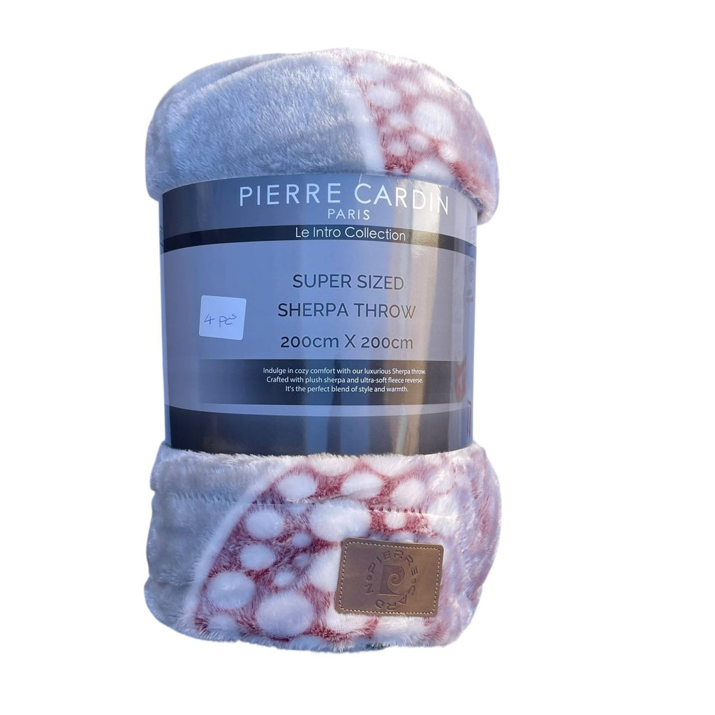 Pierre Cardin Super Soft Sherpa Throw - 200 x 200 cm - Style Phase Home