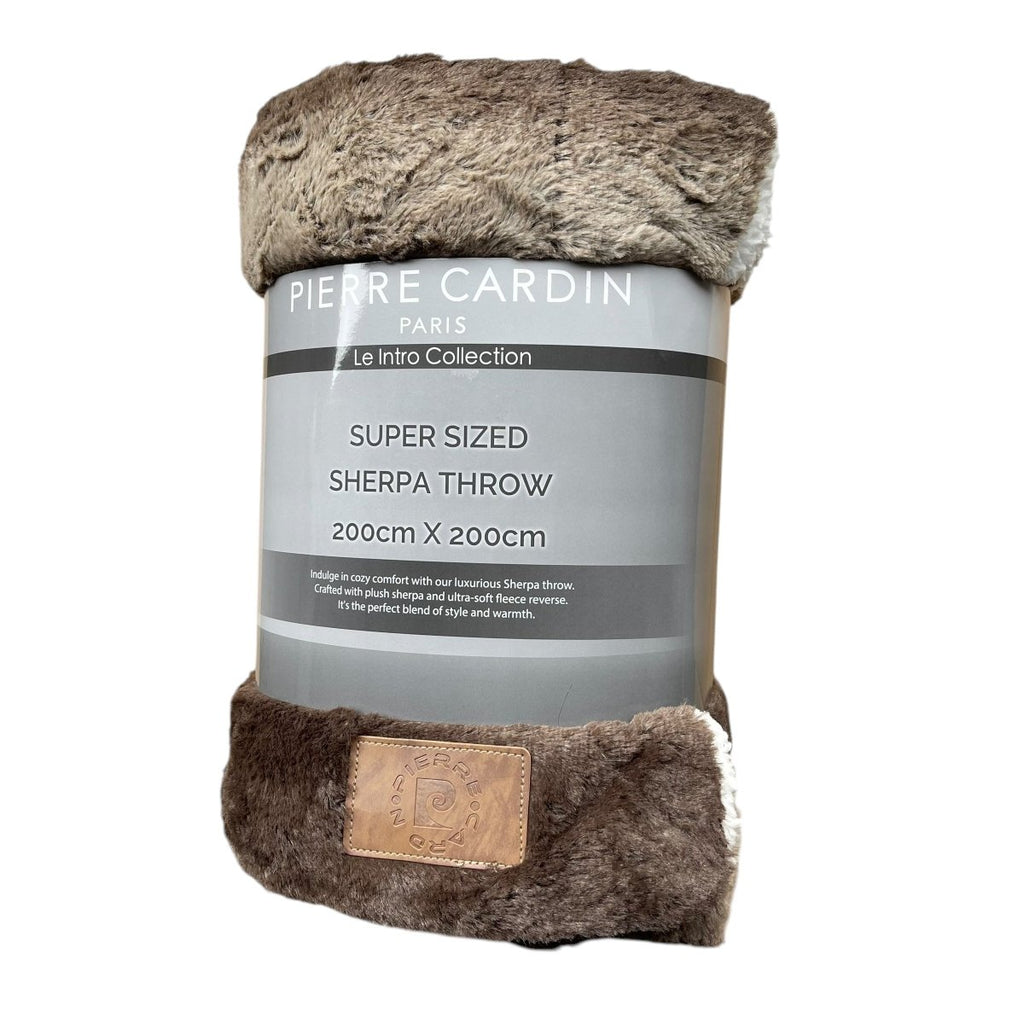Pierre Cardin Super Soft Sherpa Throw - 200 x 200 cm - Style Phase Home