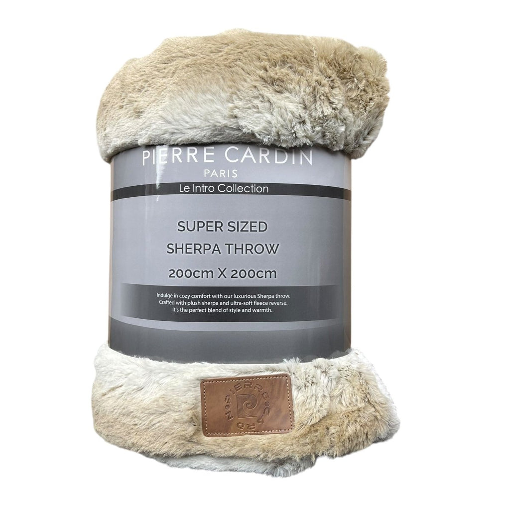 Pierre Cardin Super Soft Sherpa Throw - 200 x 200 cm - Style Phase Home