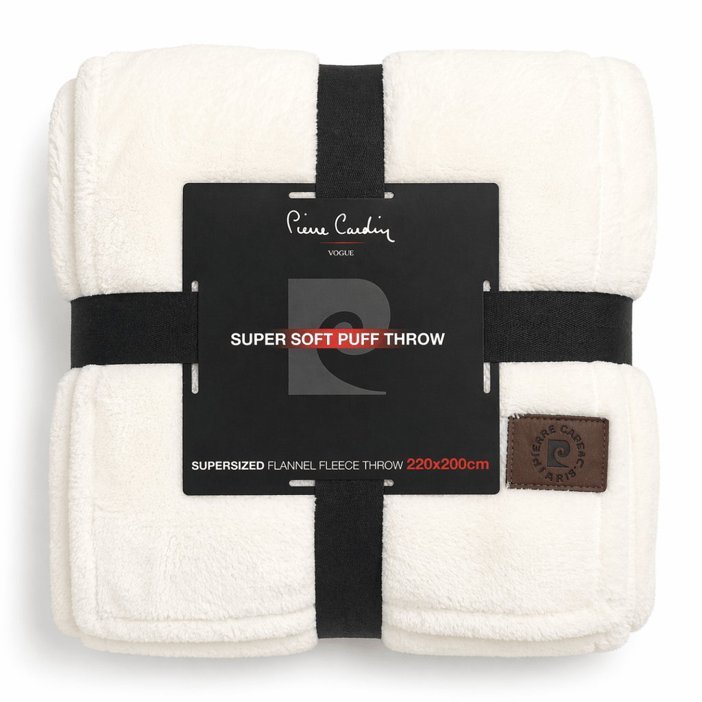 Pierre Cardin Super Soft Supersized Puff Throw - 220 x 200 cm - Home Phase