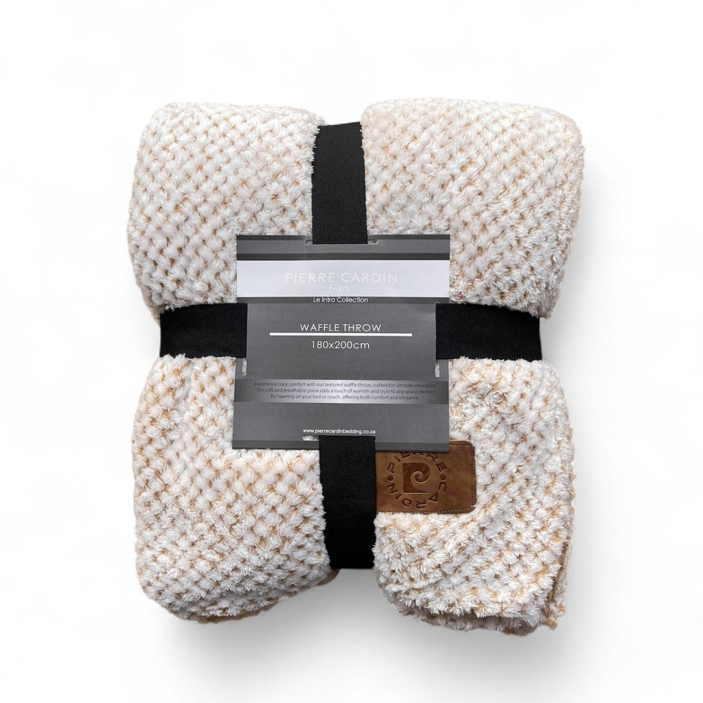 Pierre Cardin Waffle Throw - 180 x 200 cm - Style Phase Home