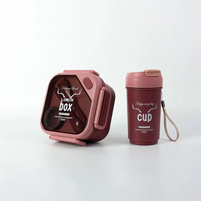 Plastic Bento Lunch Box & Bottle Set - Home Phase