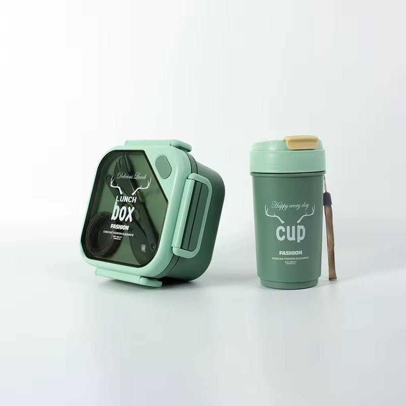 Plastic Bento Lunch Box & Bottle Set - Home Phase