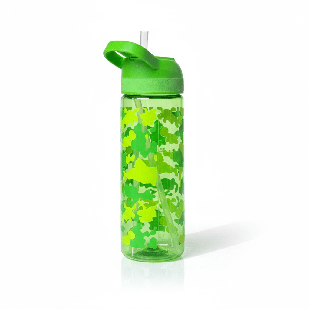 Plastic Camo Straw Bottle - 700ML - Home Phase
