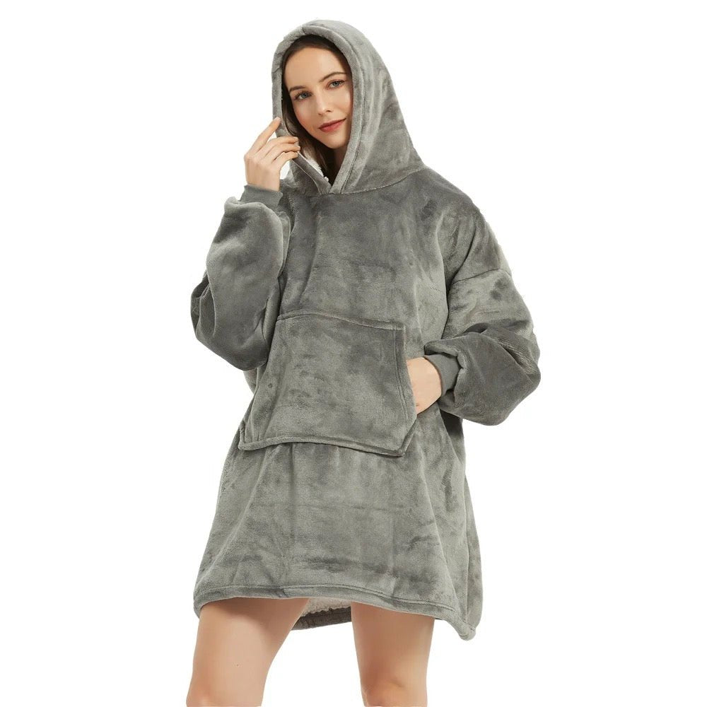 Plush Sherpa Blanket Hoodie - Style Phase Home