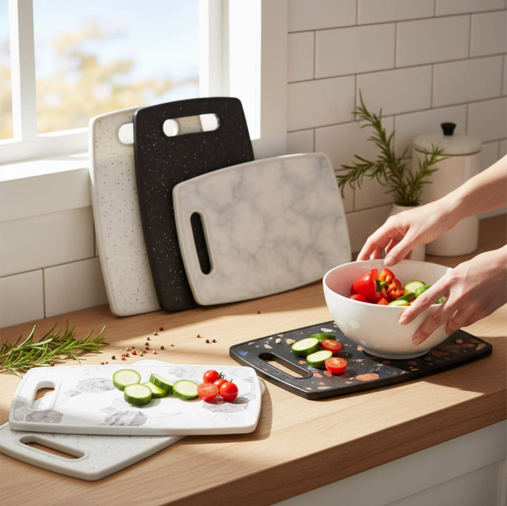 Printed Oval Plastic Chopping Board - 29.5 x 19.5 x1 cm - Home Phase