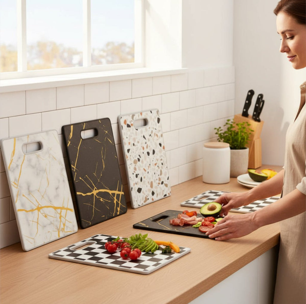 Printed Plastic Chopping Board - 38 x 30 x 1 cm - Home Phase