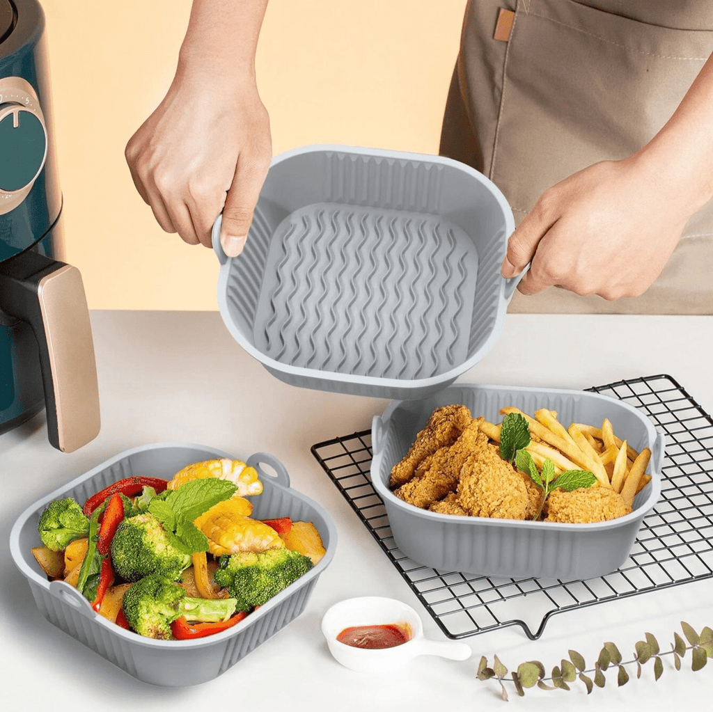 Quality Silicone Air Fryer Liner - Square 22 cm - Style Phase Home