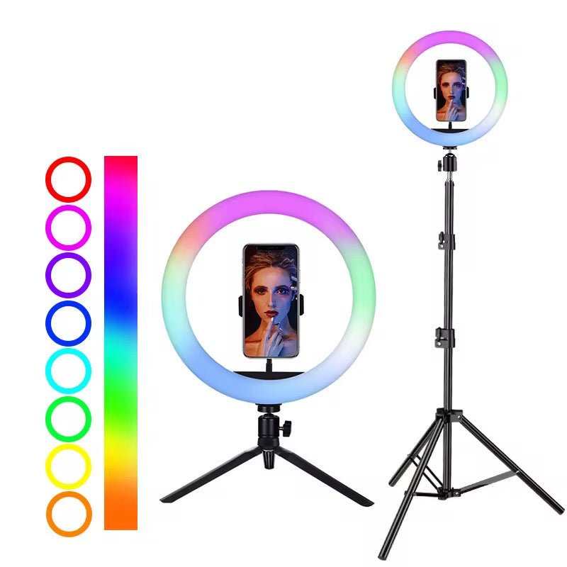 RGB LED Ring Light With Extendable Tripod - Style Phase Home