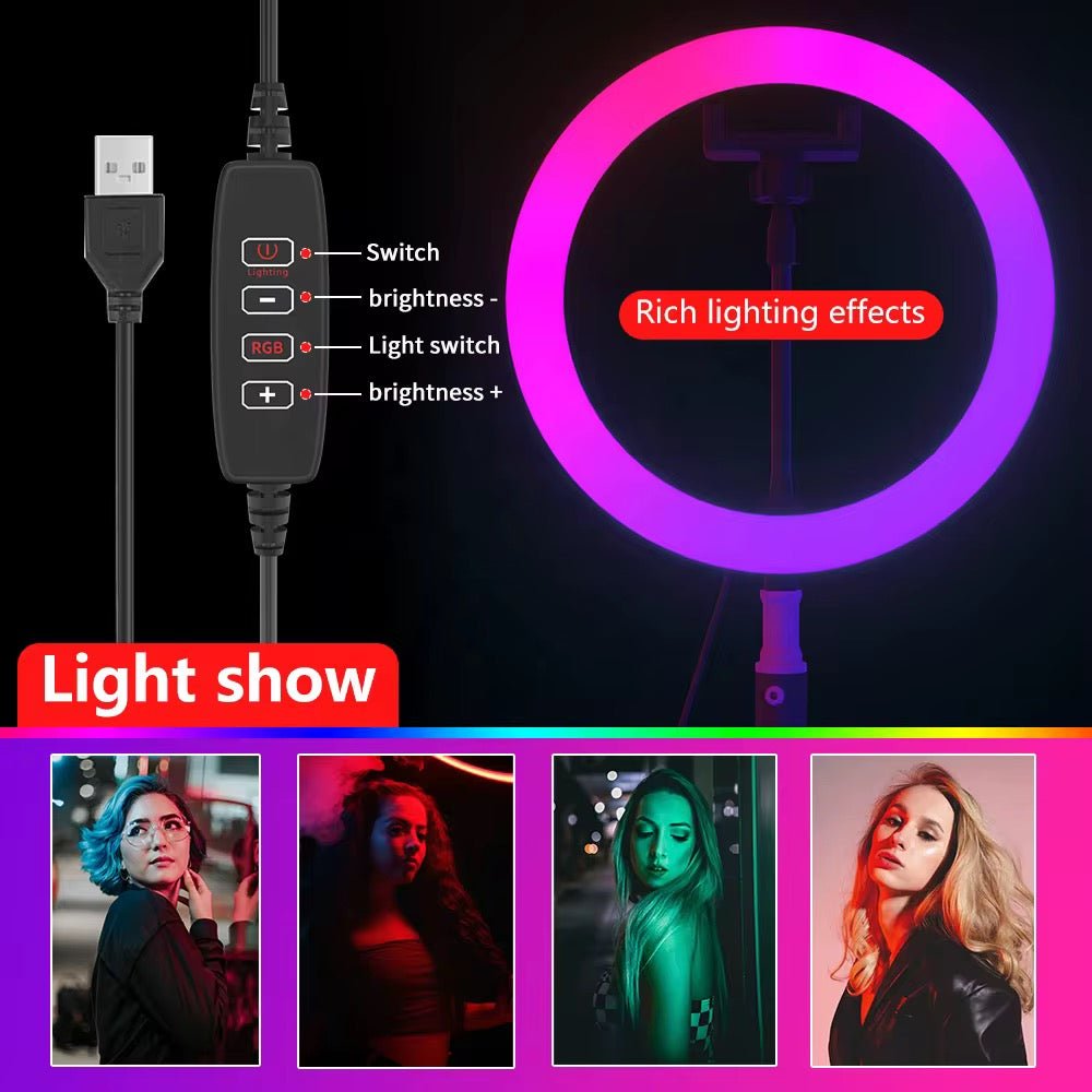RGB LED Ring Light With Extendable Tripod – Home Phase
