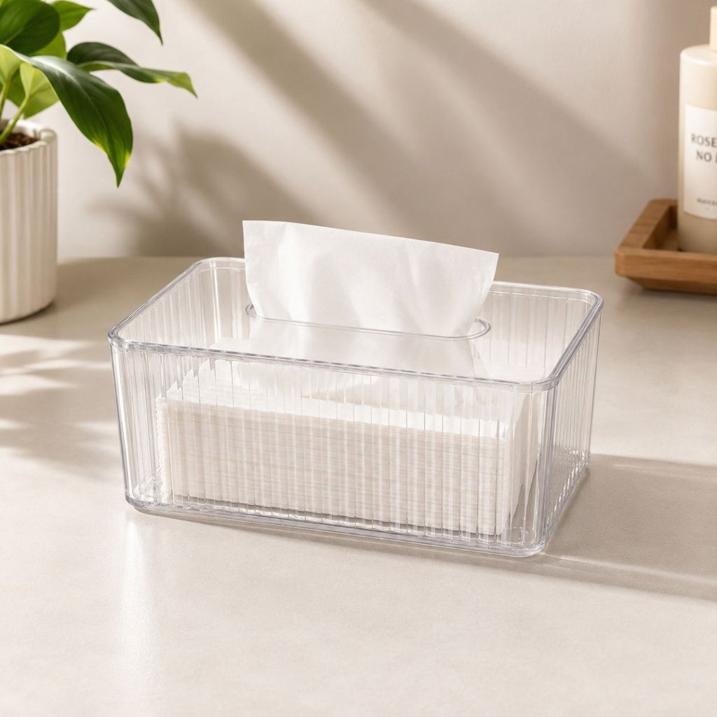 Ribbed Acrylic Tissue Box - Home Phase