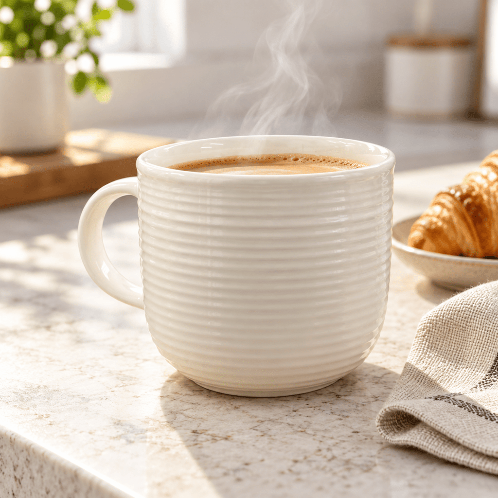 Ribbed Ceramic Mug - 400ml - Home Phase