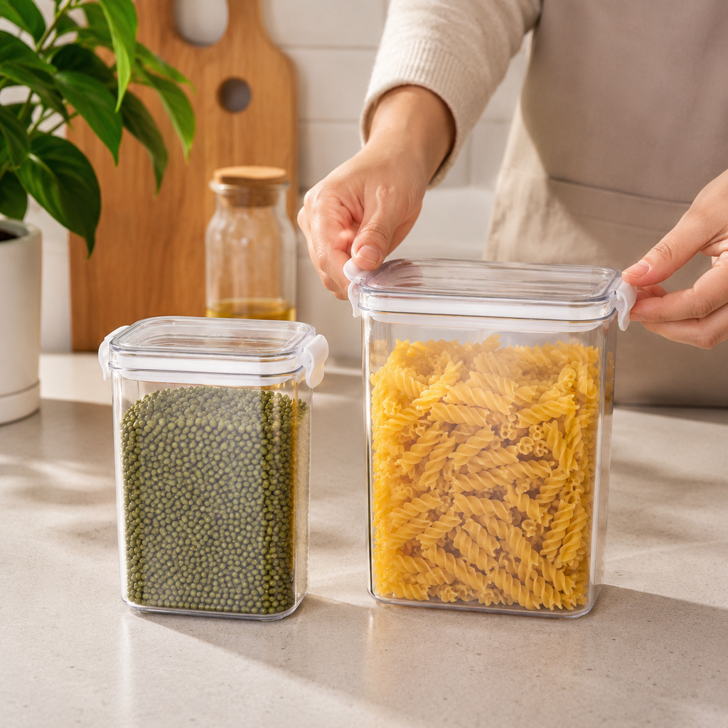 2PC Airtight  Plastic Storage Container Set