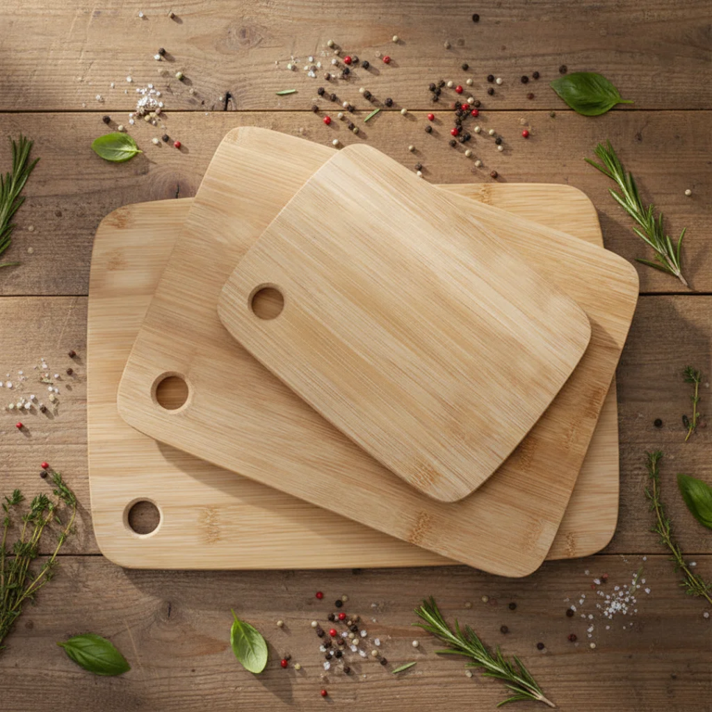 3PC Bamboo Chopping Board Set