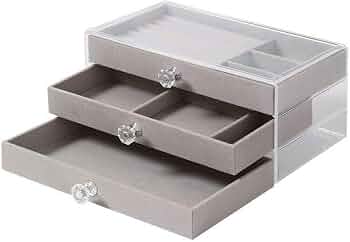 3 Drawer Acrylic Jewelry Storage Box