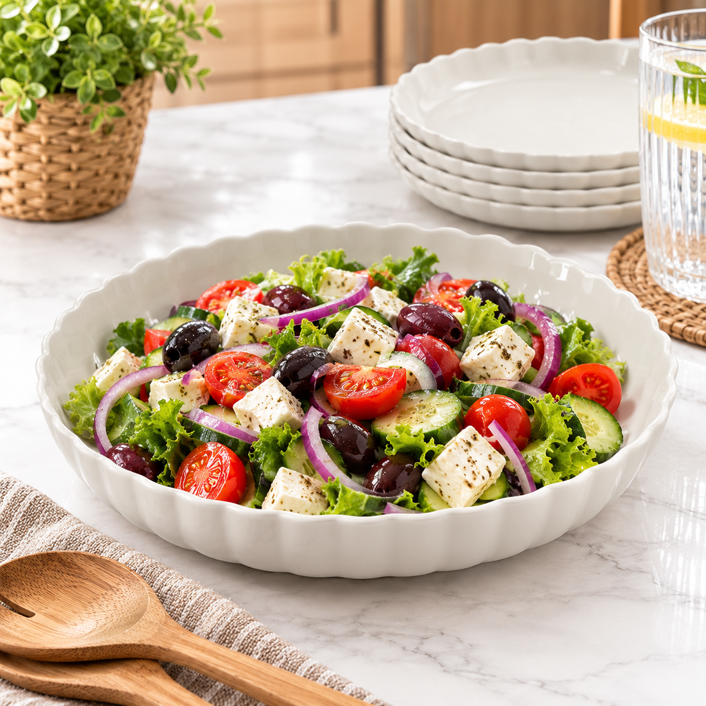 Deep ceramic Serving Bowl - 9"