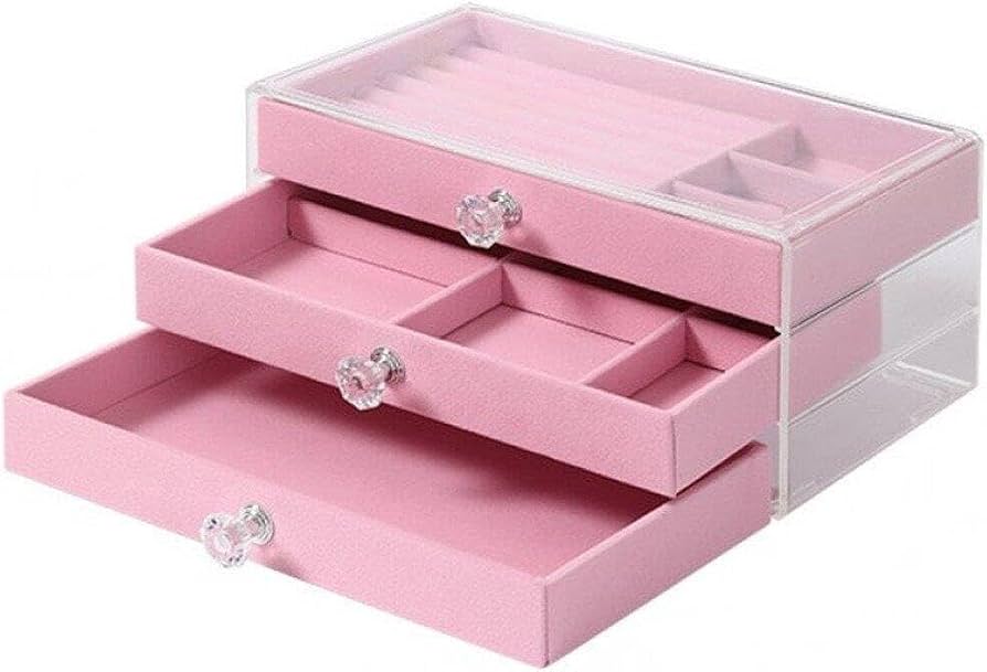 3 Drawer Acrylic Jewelry Storage Box