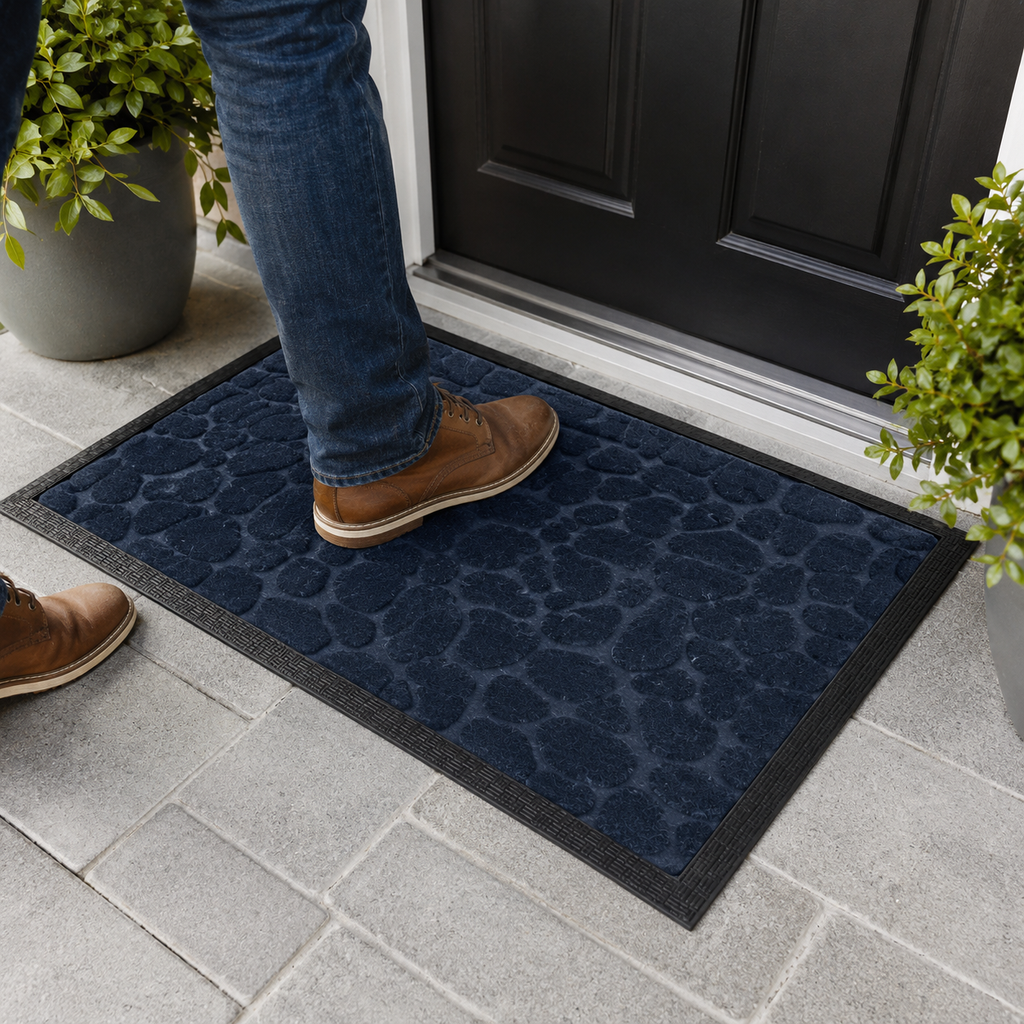 Outdoor Stone Embossed Mat - 60 x 40 cm