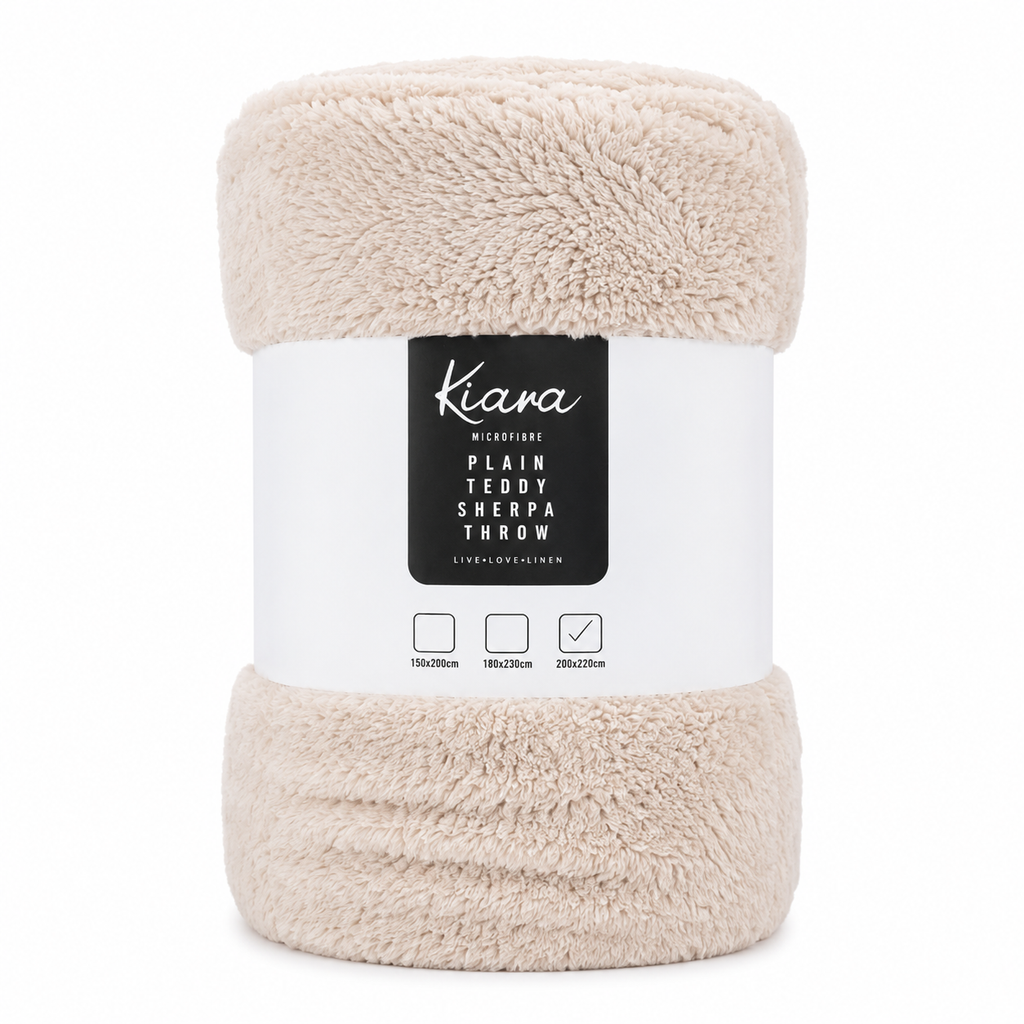 Teddy Sherpa Throw - 200 x 220 cm