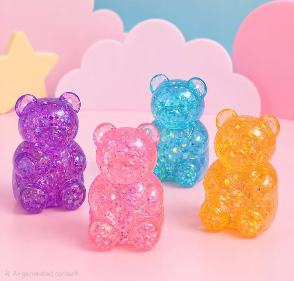 Glitter Gummy Bear Squishy