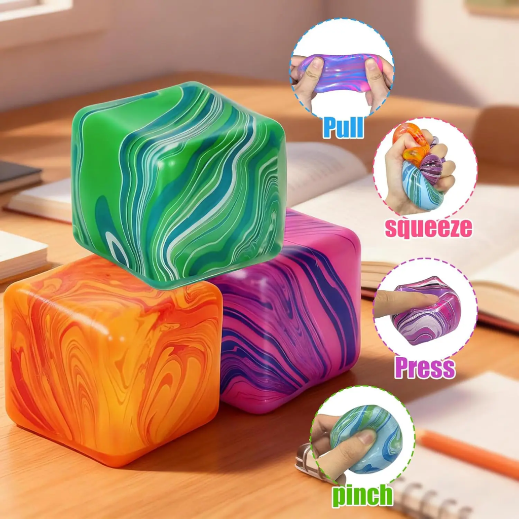 Viral Cube Squishy - Marble Design