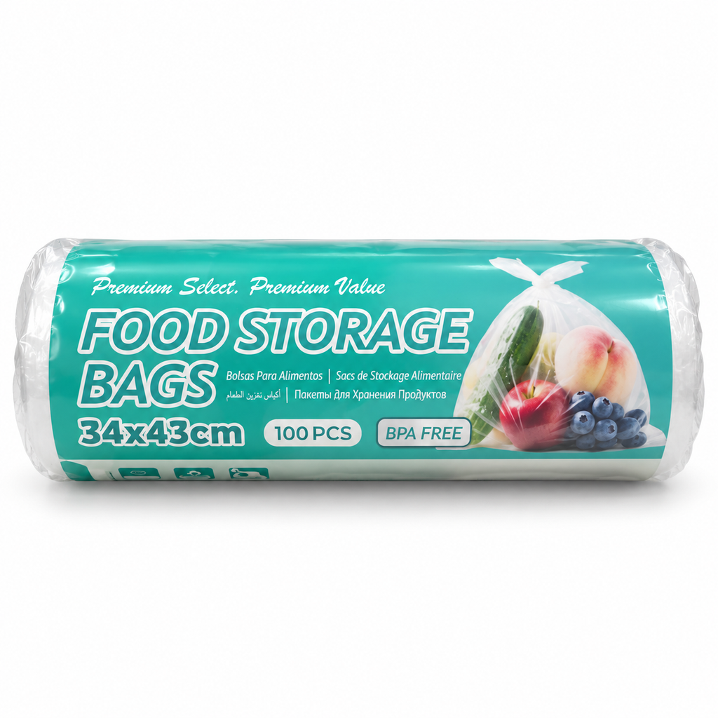 100PC Food Storage Bag - 34 x 43Cm