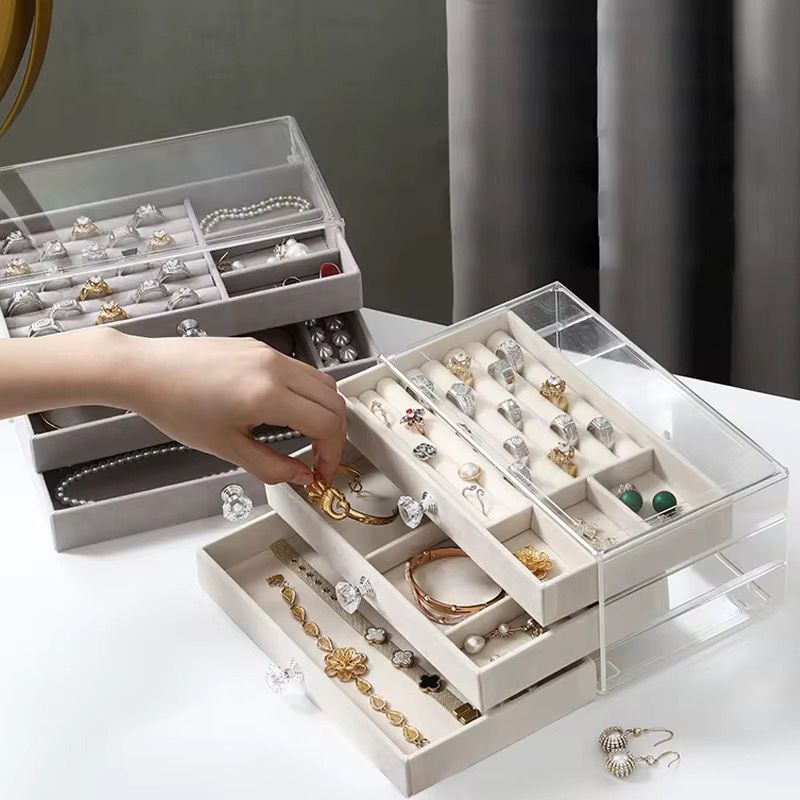 3 Drawer Acrylic Jewelry Storage Box