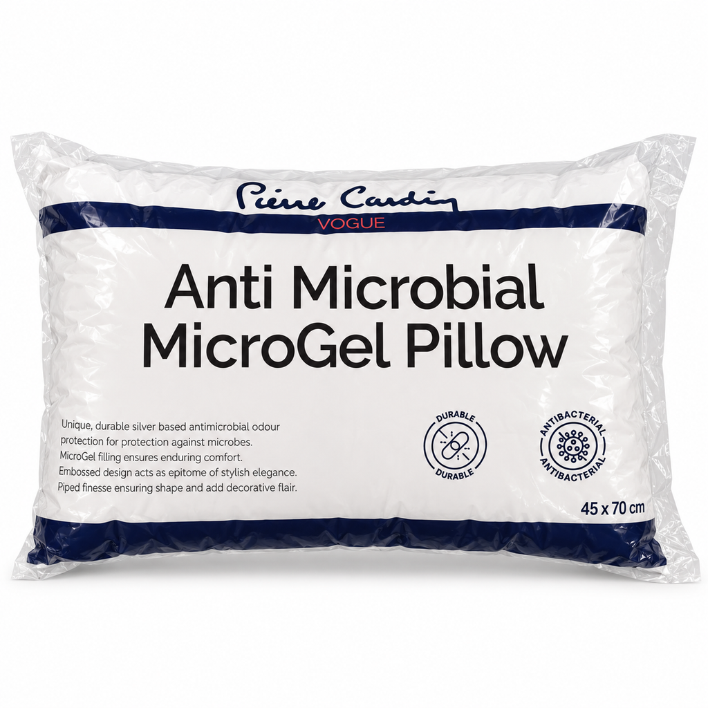 Pierre Cardin Anti Microbial Microgel Pillow - Standard 45 x 70 cm