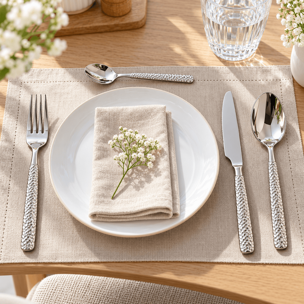 Rolux 16PC Hammered Design Cutlery Set - Home Phase